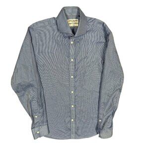 Spier & Mackay Handmade Slim Fit Dress Shirt Basketweave Pearl Buttons 15 Small
